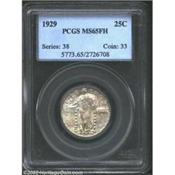 1929 25C MS65 Full Head PCGS. A bold strike, dancing luster, and favorable mottled patina come toget