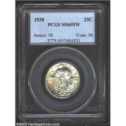 1930 25C MS65 Full Head PCGS. Fully struck throughout, including the shield and the eagle's plumage,