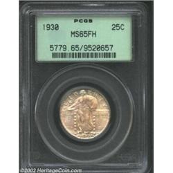 1930 25C MS65 Full Head PCGS. A delicate amber haze graces the surfaces of this Full Head specimen f