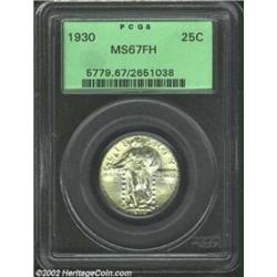 1930 25C MS67 Full Head PCGS. This richly frosted coin displays the full striking definition that ma