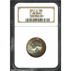 1941-D 25C MS68* NGC. A memorable, one-of-a-kind 1941-D Washington Quarter that boasts peerless, inc