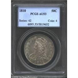 1810 50C AU53 PCGS. O-101, R.1. A well struck specimen that has light rub on the cheek and neck of L