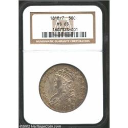 1818/7 50C Small 8 MS65 NGC. O-102a, R.2. Easily one of the finest examples known of the variety wit