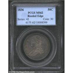 1836 50C Reeded Edge MS62 PCGS. This coin was formerly offered as lot 6250 in our May-June 2001 sale