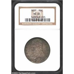 1837 50C MS65 NGC. The 1837 is one of only two issues of Christian Gobrecht's Reeded Edge, 50 CENTS.