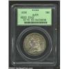 1839 50C AU55 PCGS. Rich iridescence underlies the impressively preserved surfaces of this late Capp