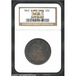 1842-O 50C Reverse of 1842 MS64 NGC. This coin was previously offered as lot 651 in our April 2002 C