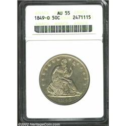 1849-O 50C AU55 ANACS. A nice, wholly original specimen with only a couple of contact marks worth of