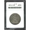 1870-CC 50C Fine 15 ANACS. About two-thirds of LIBERTY is bold, and the eagle's wings have surprisin
