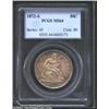 1872-S 50C MS64 PCGS. WB-102. The mintmark that the San Francisco Mint used to deliver 1872-S Halves