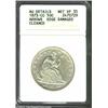 Image 1 : 1873-CC 50C Arrows--Edge Damaged, Cleaned--ANACS. AU Details, Net VF35. The damaged edge appears to.