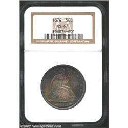 1874 50C Arrows MS67 NGC. This coin was previously offered as lot 8153 in our July 2002 New York Sig