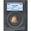 Image 1 : 1867 50C PR66 PCGS. Ex: Benson. The toning distribution is similar to that seen on the Benson specim