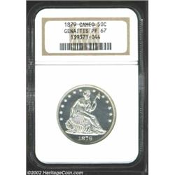 1879 50C PR67 Cameo NGC. Ex: Genaitis. This coin was previously offered as lot 6222 in our 2001 Atla