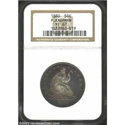 1880 50C PR67 NGC. Ex: P. Kaufman. Under the "Comments" header in the book The Complete Guide to Lib