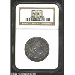 1896-S 50C MS63 NGC. This is a scarce issue in all grades with just 1.1 million pieces produced. The