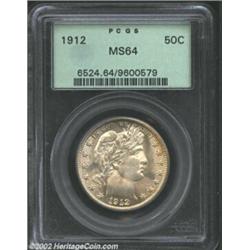 1912 50C MS64 PCGS. Sharply struck, with booming luster and a few random hairlines, this coin has a.