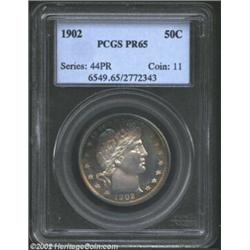 1902 50C PR65 PCGS. This coin was previously offered as lot 6259 in our June 2001 sale of the Alex H