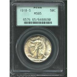 1918-S 50C MS65 PCGS. The 1918-S Half Dollar is the epitome of a condition rarity in the Walking Lib