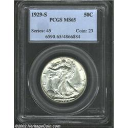 1929-S 50C MS65 PCGS. Frosty surfaces and very well struck for this San Francisco Mint issue. Very a