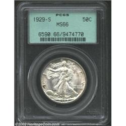 1929-S 50C MS66 PCGS. The onset of the Great Depression this year probably explains why the 1929-D a