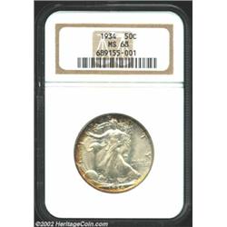 1934 50C MS68 NGC. An NGC-certified counterpart to the similarly graded PCGS example that we are als