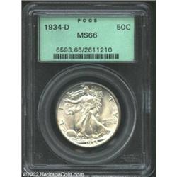 1934-D 50C MS66 PCGS. The strike on both sides of this coin is nothing short of extraordinary for a.