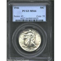 1946 50C MS66 PCGS. Extremely lustrous displaying frosty surfaces and strong strike. Population: 276