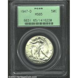 1947-D 50C MS65 PCGS. A very frosty and appealing example of this date.From the Collection of Colone