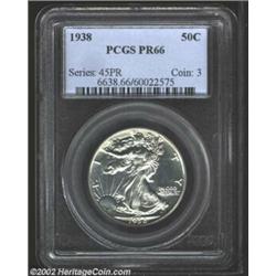 1938 50C PR66 PCGS. Fully brilliant and snow-white, there are no mentionable flaws on either side. I