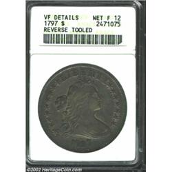 1797 S$1 9x7 Stars, Large Letters--Reverse Tooled--ANACS. VF Details, Net Fine 12. B-2, BB-72. Deep,