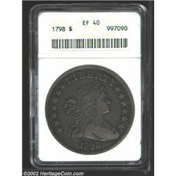 1798 S$1 Large Eagle XF40 ANACS. B-31, BB-115. Die State IV. This is one of the scarcer die marriage