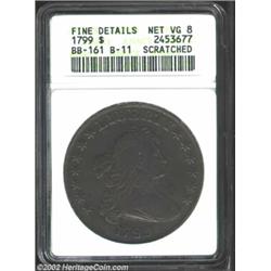 1799 S$1--Scratched--ANACS. Fine Details, Net VG8. B-11, BB-161, R.3. This is the "No Berries" varie