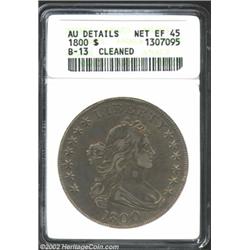 1800 S$1--Cleaned--ANACS. AU Details, Net XF45 B-13, BB-193, R.2. Well detailed save for a few of th