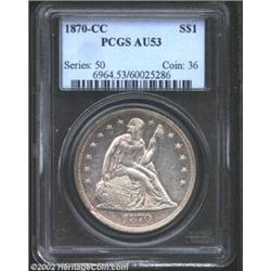 1870-CC S$1 AU53 PCGS. Another AU representative of this always-popular Silver Dollar delivery, the.