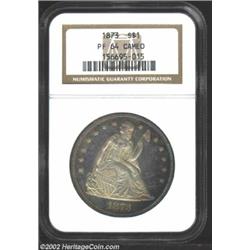 1873 S$1 PR64 Cameo NGC. Only eight 1873 Seated Dollars have received a PR64 Cameo designation at th