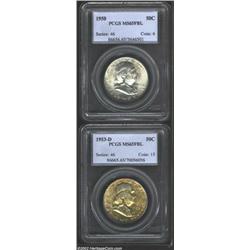 1950 50C MS65 Full Bell Lines PCGS, an upper-end coin that is mostly brilliant with a few light spec