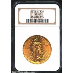 1926-S $20 MS65 NGC. The 1926-S Double Eagle, after a steady stream of migration from Europe over th