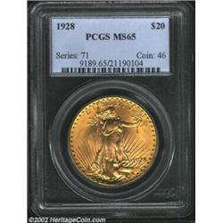 1928 $20 MS65 PCGS. Surprisingly clean fields. Important notice: We expect to be auctioning lots at.