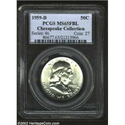 1959-D 50C MS65 Full Bell Lines PCGS. Fully lustrous and a pleasing example that displays a sharp st