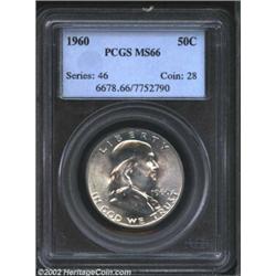 1960 50C MS66 PCGS. A brilliant, boldly struck, and flashy Gem. The fields are exquisitely preserved