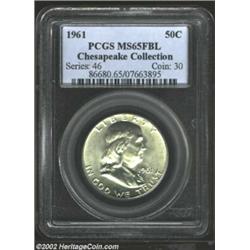 1961 50C MS65 Full Bell Lines PCGS. Full mint brilliance with attractive, clean surfaces. The obvers