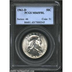 1961-D 50C MS65 Full Bell Lines PCGS. Fully struck with clean surfaces dripping with brilliant luste