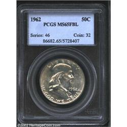 1962 50C MS65 Full Bell Lines PCGS. Wisps of golden-brown hues cling to the peripheries. A well stru