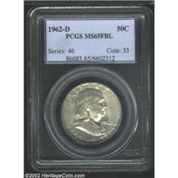 1962-D 50C MS65 Full Bell Lines PCGS. The luster on both sides is muted by hazy grey toning, but the