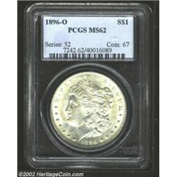 1896-O S$1 MS62 PCGS. Light russet patina is noted on the obverse, but does not hinder from the over