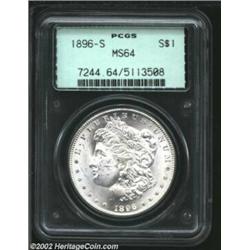 1896-S S$1 MS64 PCGS. A brilliant and lustrous specimen that has an especially clean reverse. Typica