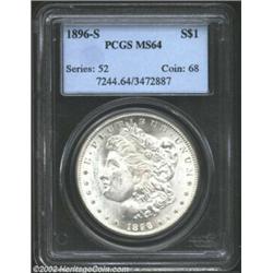 1896-S S$1 MS64 PCGS. This outstanding collection seems to have specialized in nice looking coins th