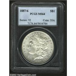 1887/6 S$1 MS64 PCGS. Forcefully struck with ample luster somewhat hidden by milky rose toning.From.