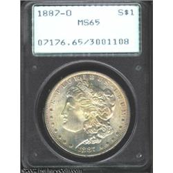 1887-O S$1 MS65 PCGS. The '87-O is a rather plentiful issue in lesser Mint State grades, but inferio